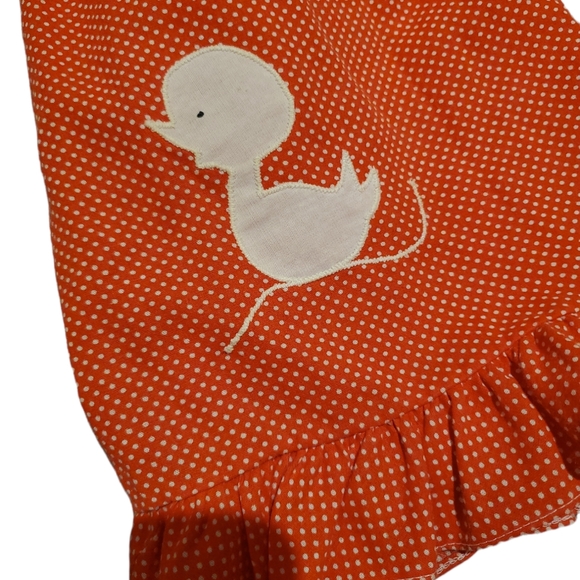 Royal Heir Vintage Set Tie Back Top With Bloomers Duck Applique GUC Size 3T - Picture 4 of 4